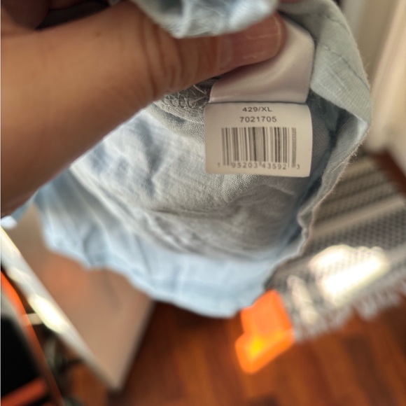 Light Blue Cotton Ruffle Dress - Picture 5 of 6